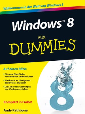 cover image of Windows 8 für Dummies